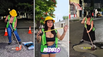Influencer mexicana utiliza sus ganancias en Onlyfans para tapar baches y desata debate en redes