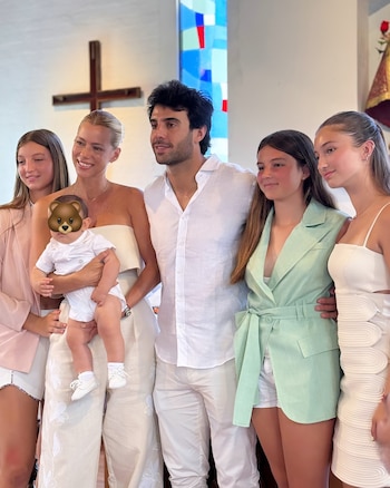 Nicole junto a su marido