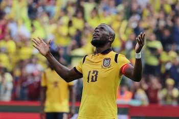 Tras el Mundial 2026, Valencia anunció su retiro de la Selección de Ecuador con 109 partidos y 49 goles, manteniendo seis anotaciones en Copas del Mundo. (AP Foto/Patricio Terán)