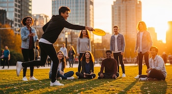 Un grupo de adolescentes juega