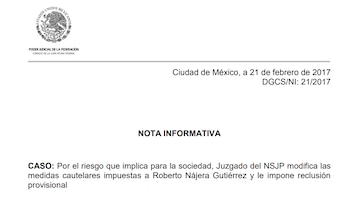 Parte del informe sobre el