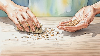 El hábito de limpiar las migas tras comer puede alertar sobre posibles trastornos