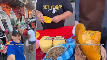 En ambas ciudades pidió los mismos rellenos para la arepa para poder calificar mejor - crédito @iroramirezs / Instagram