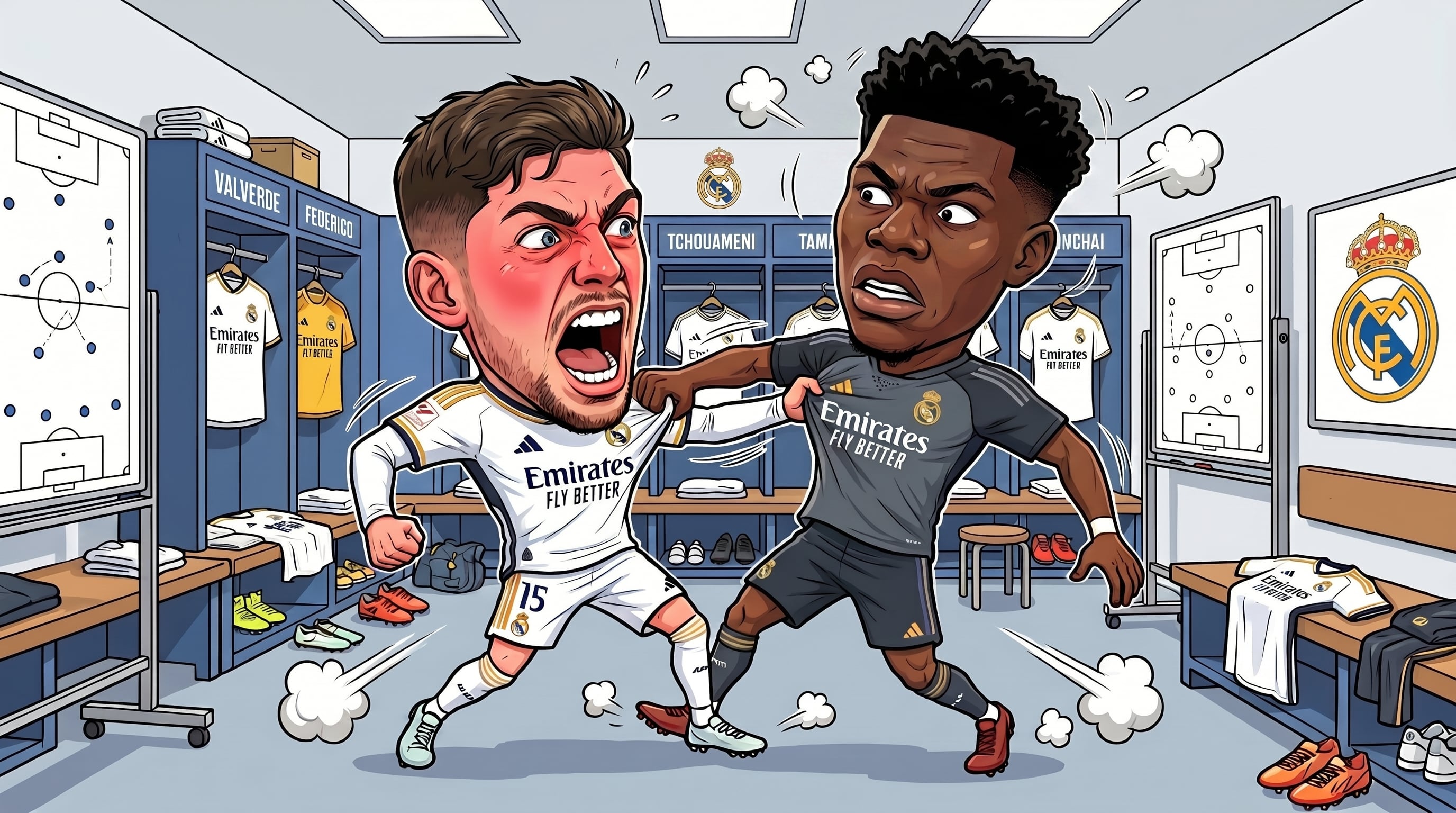 Federico Valverde y Aurélien Tchouaméni tuvieron una pelea en el vestuario del Real Madrid (Imagen Ilustrativa Infobae)
