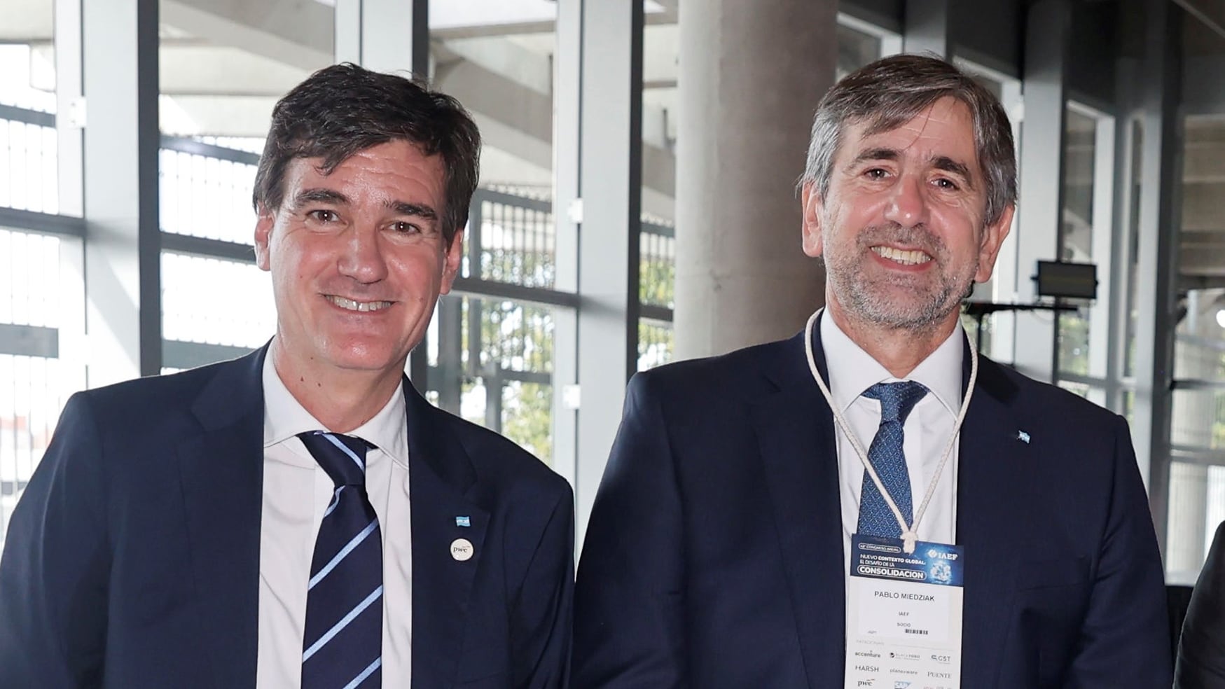 Ezequiel Mirazón, presidente del Comité Organizador de la 47º Convención del IAEF, y Pablo Miedziak, presidente del Instituto