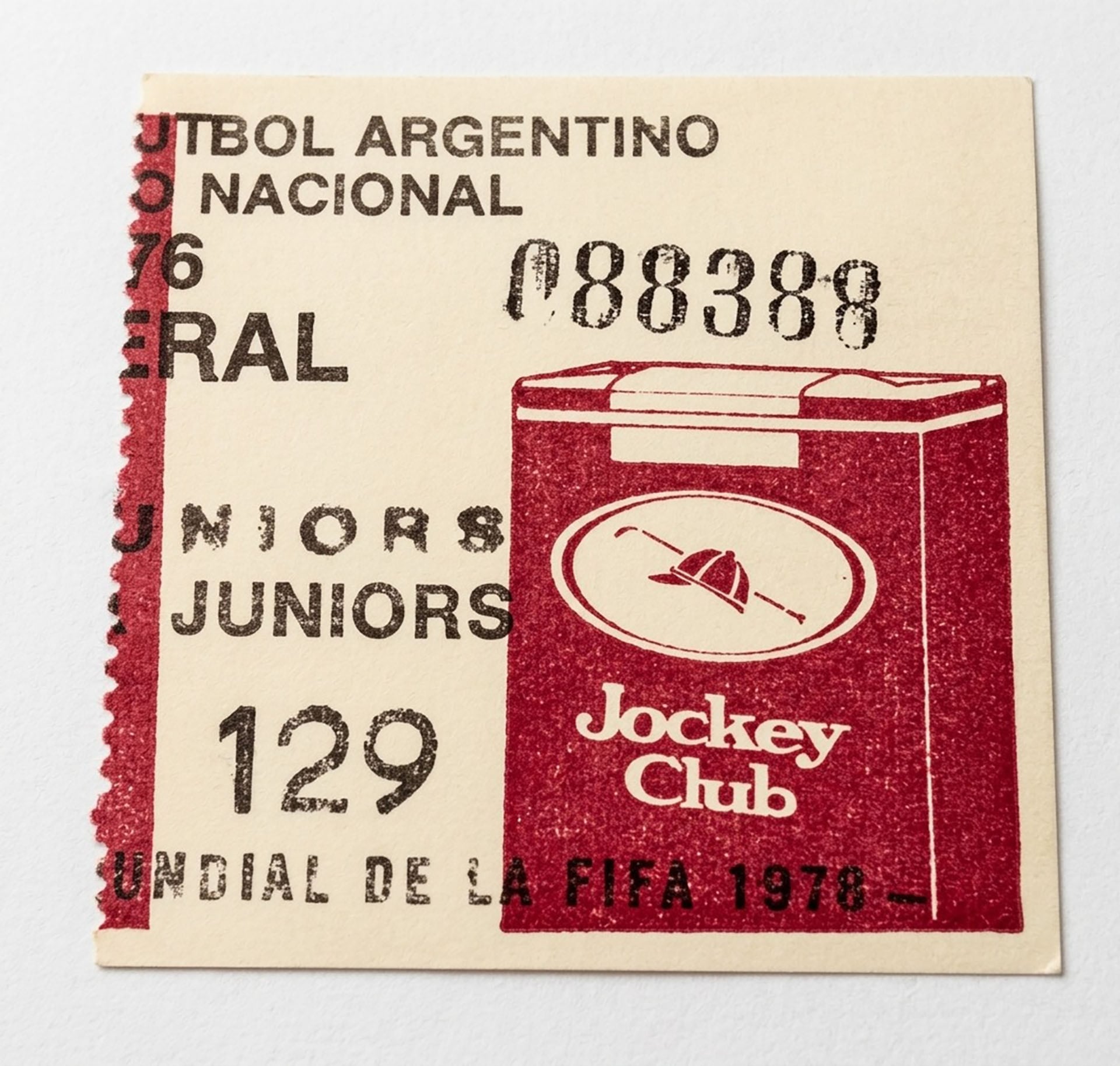 En todas las entradas del Nacional '76 estaba la referencia al auspiciante