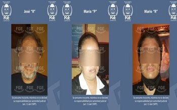 Los detenidos (Foto: FGE)