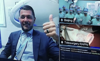 El doctor Alberto Brerda durante