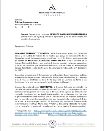 Comunicado del equipo de abogados