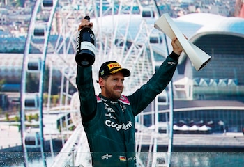 Sebastian Vettel se lució y luego de solo seis carreras cumplió su mejor actuación en Aston Martin. Venía de ser quinto en Mónaco (REUTERS/Maxim Shemetov)