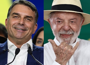 El voto evangélico se inclina mayoritariamente por Flávio Bolsonaro, mientras la población católica muestra preferencia por Lula da Silva EFE/ Isaac Fontana/ Andre Coelho