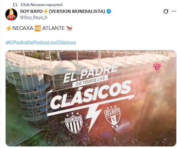El partido Necaxa vs Atlante inaugurará el Apertura 2026 tras más de una década separados en distintas categorías. (X/ @ClubNecaxa)