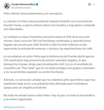 El Centro Democrático dejó en