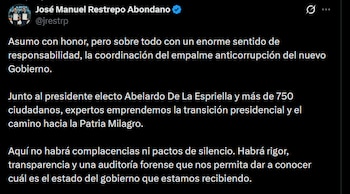 José Manuel Restrepo - crédito @jrestrp/X
