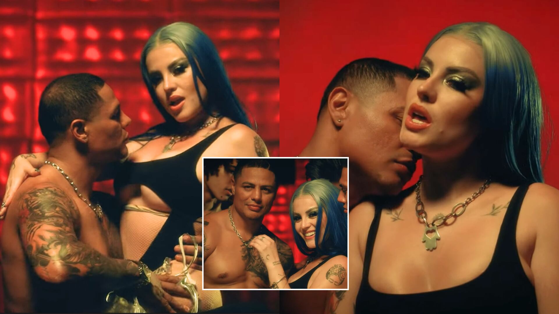 Maicelo y Handa se unen como protagonistas en fuertes escenas del videoclip de la cantante peruana. (YouTube/Handa)