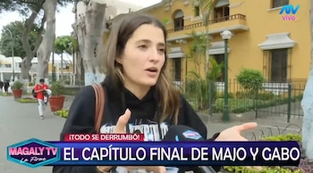 Majo con Sabor explica por que Gabriel Calvo se separou e Magaly apoia sua decisão. Captação: Magaly TV La Firme.