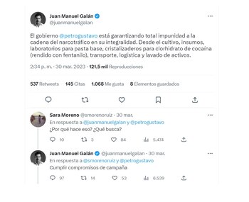 Juan Manuel Galán trinó señalando