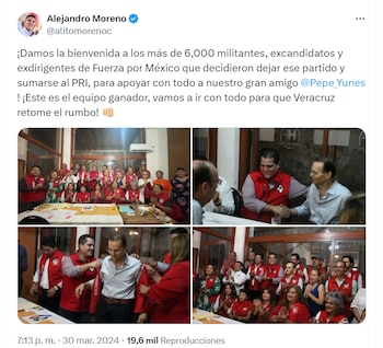 Alejandro Moreno da la bienvenida