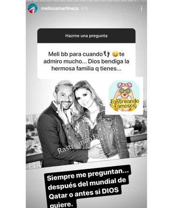 La respuesta de Melissa Martínez