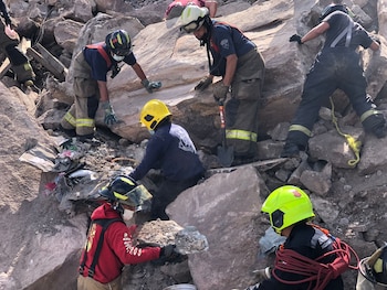 Los pedruscos desgajados alcanzaron tamaños