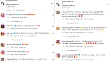 Camila Escribens recibe buenos comentarios