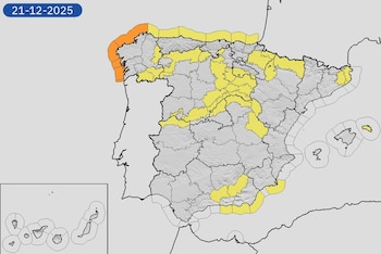 Mapa de alertas por lluvias,