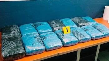 Guatemala: La PNC localizó 14 paquetes de posible marihuana en un cabezal inspeccionado en Patzicía