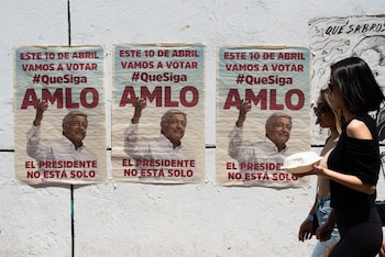 CIUDAD DE MÉXICO, 27MARZO2022.- Propaganda