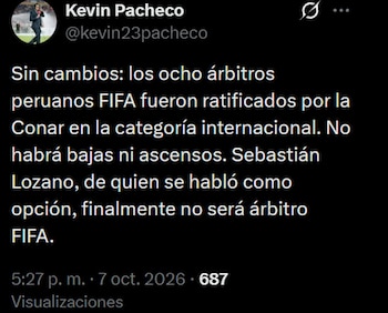 CONAR – Kevin Ortega - Bruno Pérez - Joel Alarcón - Augusto Menéndez - Edwin Ordóñez - Jordi Espinoza - Michael Espinoza - Daniel Ureta -Liga 1 – Sebastián Lozano - Perú – deportes – 7 octubre