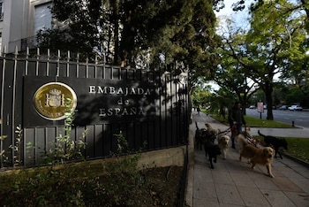 La Embajada de España en Buenos Aires. (Gustavo Garello / AP)