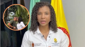 Gobernadora del Chocó protagonizó curioso momento cuando detuvo un video institucional para saludar a su novio: “Espere, espere”