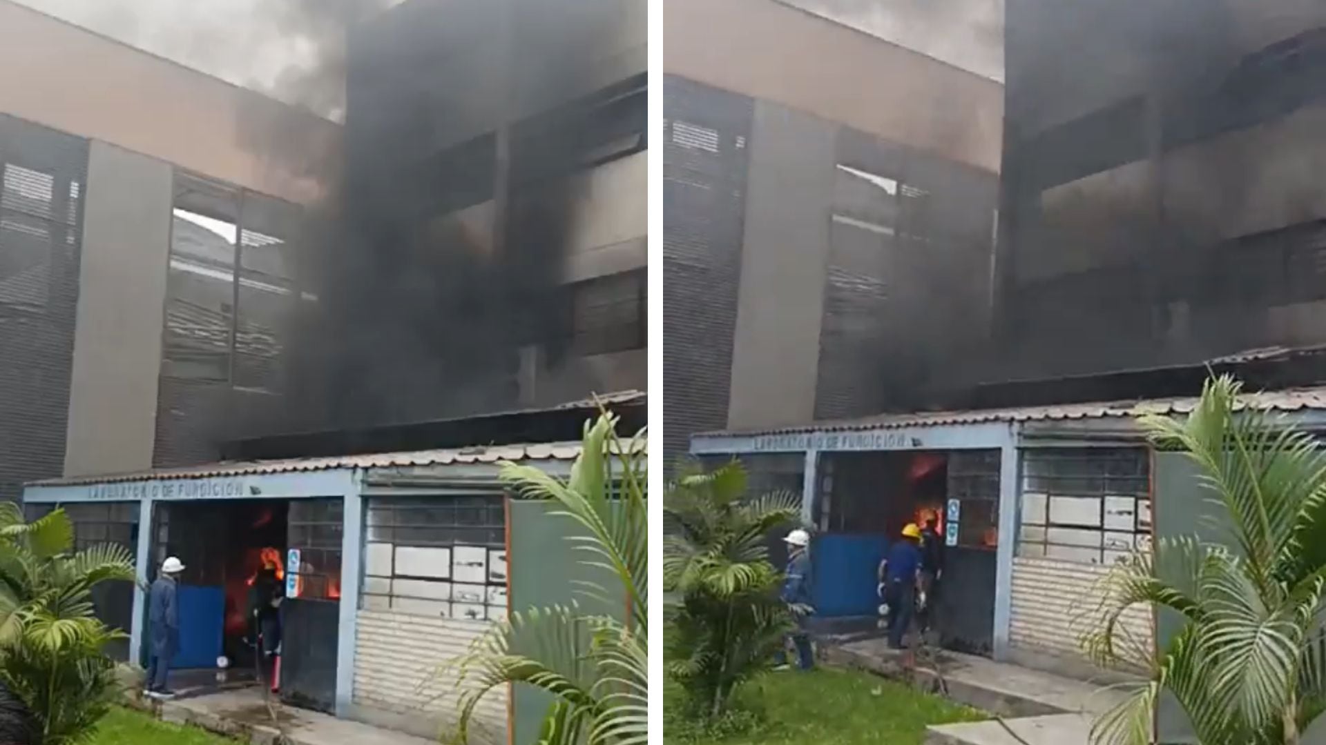 Incendio dentro de la UNI afecta a la Facultad de Ingeniería Mecánica y suspenden clases por seguridad hoy viernes