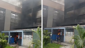 Incendio dentro de la UNI afecta a la Facultad de Ingeniería Mecánica y suspenden clases por seguridad hoy viernes