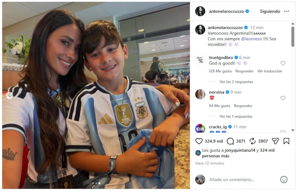 El romántico posteo de Anto Roccuzzo para Messi tras su estupenda actuación ante Argelia en el Mundial