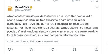 Esto respondió el STC Metro