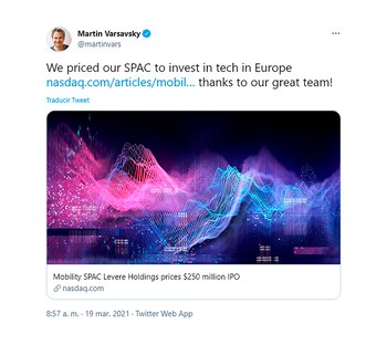 "Pusimos precio a nuestra SPAC