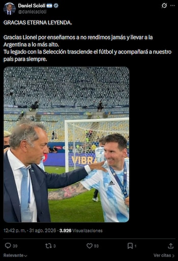 Los mensajes del arco político para Lionel Messi tras su retiro de la selección argentina