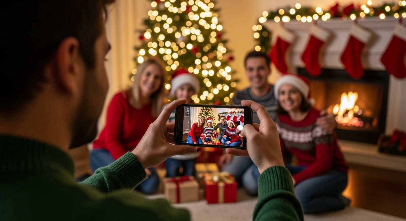 Las fotos familiares pueden dar un significado especial a las frases navideñas para mamá. (Imagen Ilustrativa Infobae)
