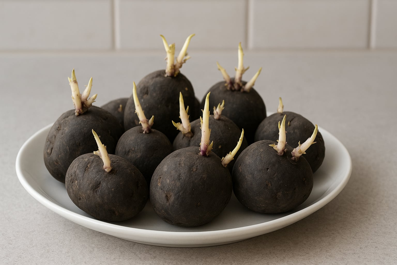 La presencia de brotes o zonas verdes en las papas eleva los niveles de solanina, aumentando el riesgo de toxicidad en el consumo doméstico (Imagen Ilustrativa Infobae)