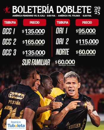 La Mechita espera que el estadio esté lleno, por esta razón sacó las siguientes promociones para contar con el apoyo de su hinchada- crédito @AmericadeCali / X