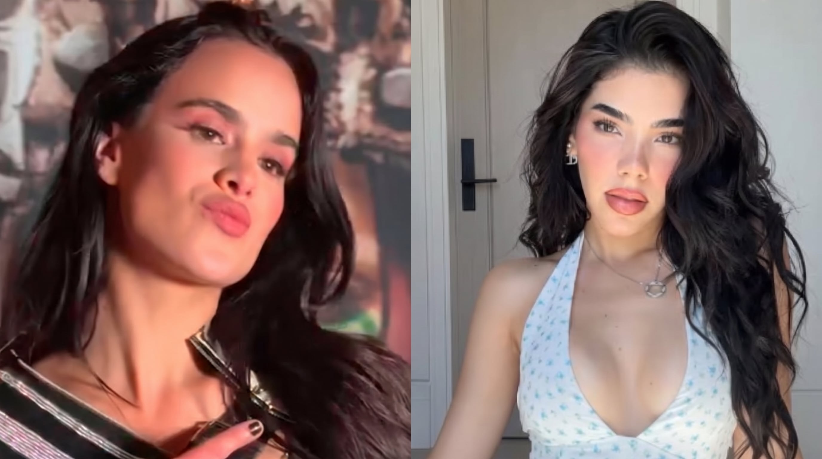 “Me gustaría que Kenia Os estuviera en La hija de nadie”, declaró la actriz y cantante ante la prensa. “Se me hace hermosa, guapísima, se me hace vanguardista, se me hace una Malinche”. (Composición: redes sociales Kenia Os/Gala Montes)