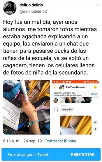Una profesora denunció acoso sexual