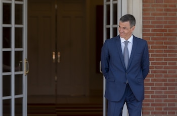 El presidente del Gobierno, Pedro Sánchez, en el Palacio de La Moncloa. (Alberto Ortega / Europa Press)