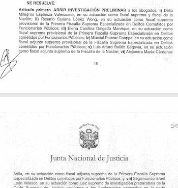 Resolución de la JNJ que