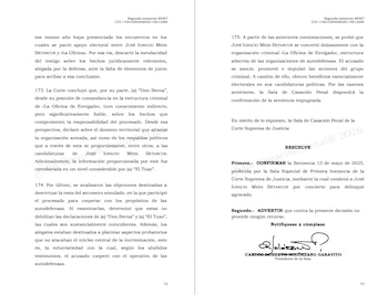 El fallo estableció que José Ignacio Mesa Betancur cometió concierto para delinquir agravado al beneficiarse políticamente del apoyo de una estructura criminal - crédito Corte Suprema de Justicia
