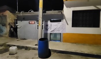 Uno de los domicilios cateados.