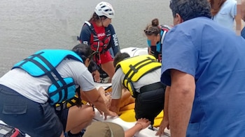 Rescataron a una turista que