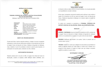 La sentencia del tribunal establece que la condena contra Jaime Saade Cormane sigue vigente y debe cumplirse íntegramente en Colombia - crédito @raulrrr4/X