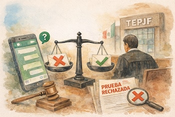 El Tribunal Electoral del Poder Judicial de la Federación (TEPJF) establece limitaciones para la validez de conversaciones de WhatsApp como evidencia en procesos judiciales electorales.