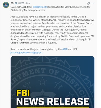 Condenan en EEUU a miembro del Cártel de Sinaloa que frenó la distribución de drogas por un viaje de Ovidio Guzmán